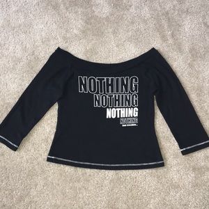 Nothing but trouble Black Crop Top size small